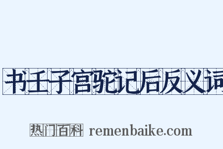 书壬子宫驼记后反义词是什么意思的图片
